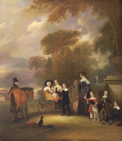 The Rev. and Mrs. Henry Palmer with Their Six Younger Children at Withcote Hall, Near Oakham, Leicestershire by John E. Ferneley
